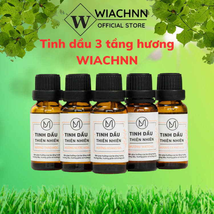 Tinh dầu thơm nguyên chất thiên nhiên WIACHNN giúp xông phòng, khử mùi, thanh lọc không khí khử khuẩn hiệu quả