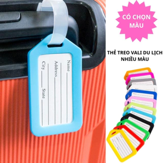 Thẻ treo vali hành lý du lịch bằng nhựa có dây đeo