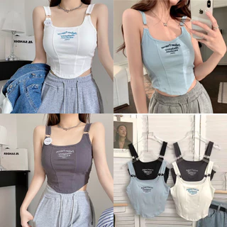 Áo Bra Nữ 2 Dây Bản To Dáng CropTop Vạt Tròn Mẫu Mới Siêu Sexy 4844