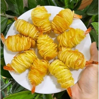 Khay 10c tôm cuộn khoai tây 300gr (khoai tây cuộn tôm)