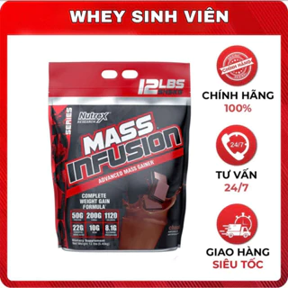 [Giá hủy diệt]  [Chính hãng] Sữa Tăng Cân Và Cơ Nạc Cao Cấp NUTREX MASS INFUSION 12LBS ( 5.4KG )