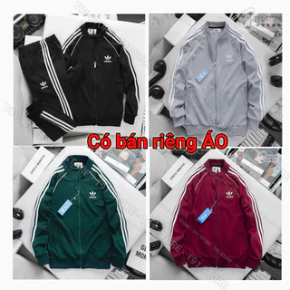 Bộ thể thao thu đông 🚚FREESHIP🚚 Áo bomber SST thể thao dài tay Adidas 3 sọc, chất vải Poly co giãn