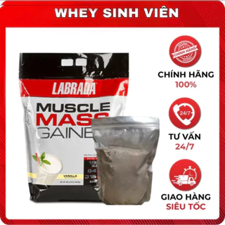 [Rẻ vô địch] [Chính hãng]  Muscle Mass Gainer Labrada - Túi Dùng Thử 1kg - Tpbs Sữa tăng cân nhanh dành cho người gầy