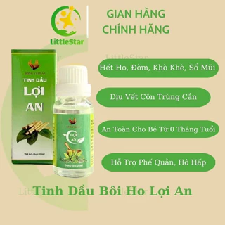 Tinh Dầu Lợi An Bôi Ho Đờm, Sổ Mũi, Khò Khè Cho Bé An Toàn Hiệu Quả