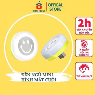 Đèn Ngủ Mini - Đèn Led Hình Mặt Cười - Cổng Sạc Usb - SONHOUSE