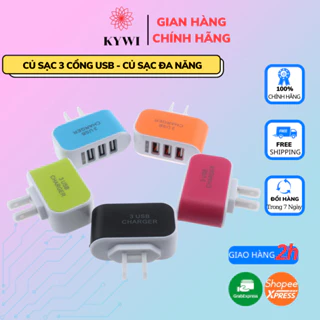 [HOT] Củ Sạc 3 Cổng USB- Củ Sạc Đa Năng Sạc Nhiều Máy