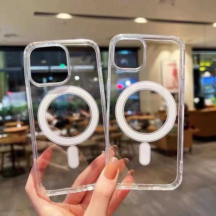 Ốp lưng iphone điện thoại trong suốt hỗ trợ sạc từ tính sạc không dây ip xs/xsmax/11/12/13/14/15/16/17/pro/max/plus