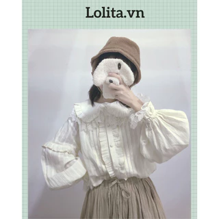 (Sẵn trắng S) Áo sơ mi dài tay lolita siêu xinh (Kèm ảnh thật)