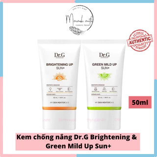 Kem chống nắng Dr.G Brightening & Green Mild Up Chống nắng DRG nâng tông da Sun+ SPF50+ PA+++ 50ml