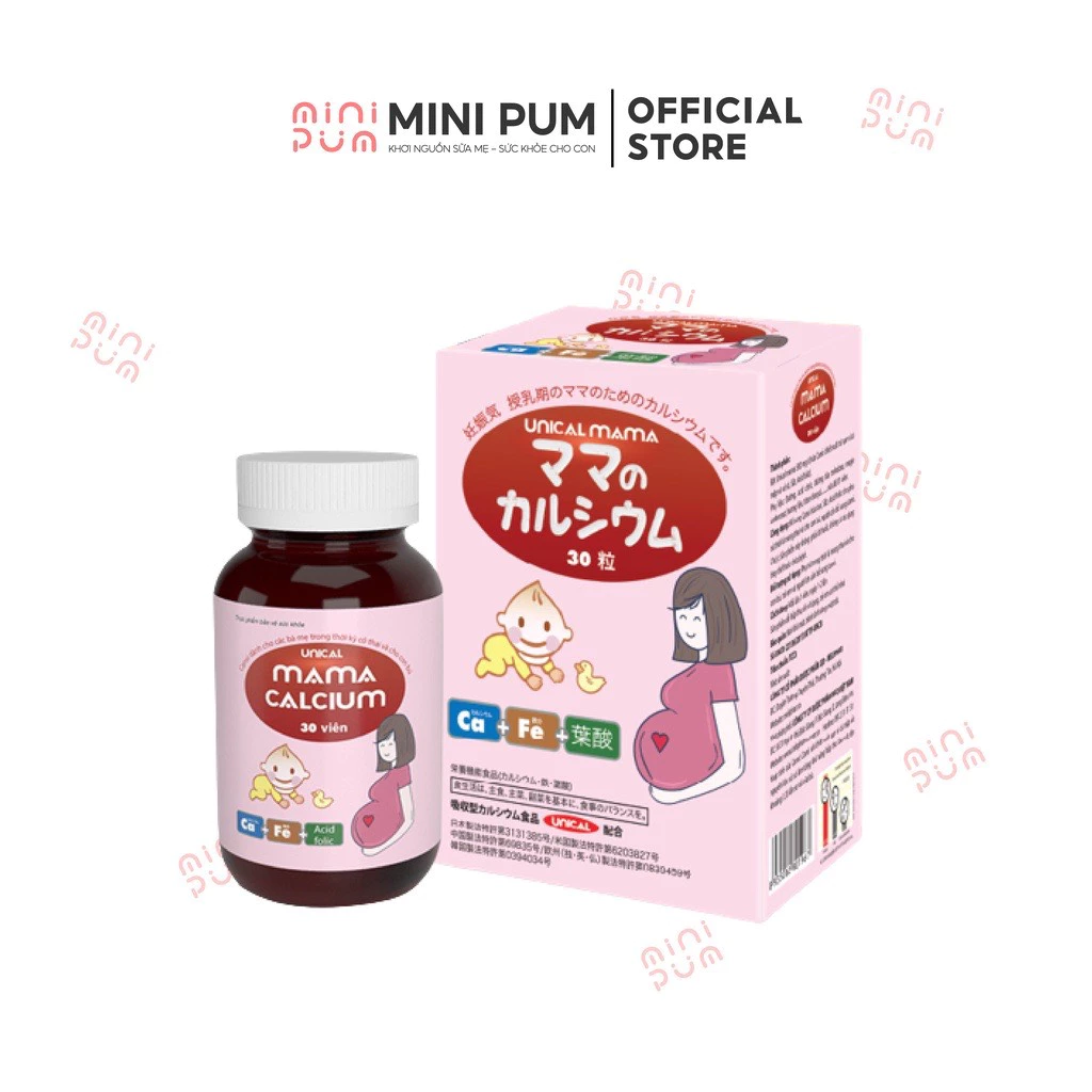 Canxi Unical Mama calcium Mini Pum hộp 30 viên