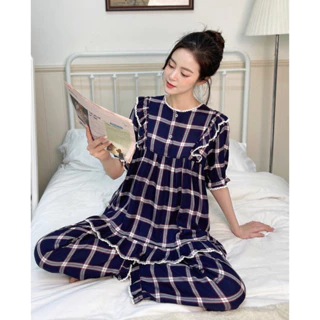 𝗛𝗮̀𝗻𝗴 𝗰𝗵𝗶́𝗻𝗵 𝗵𝗮̃𝗻𝗴 Set Đồ Ngủ Pyjama cao cấp bèo vai Lolita siêu xinh chất liệu thô mềm - ON WORKSHOP