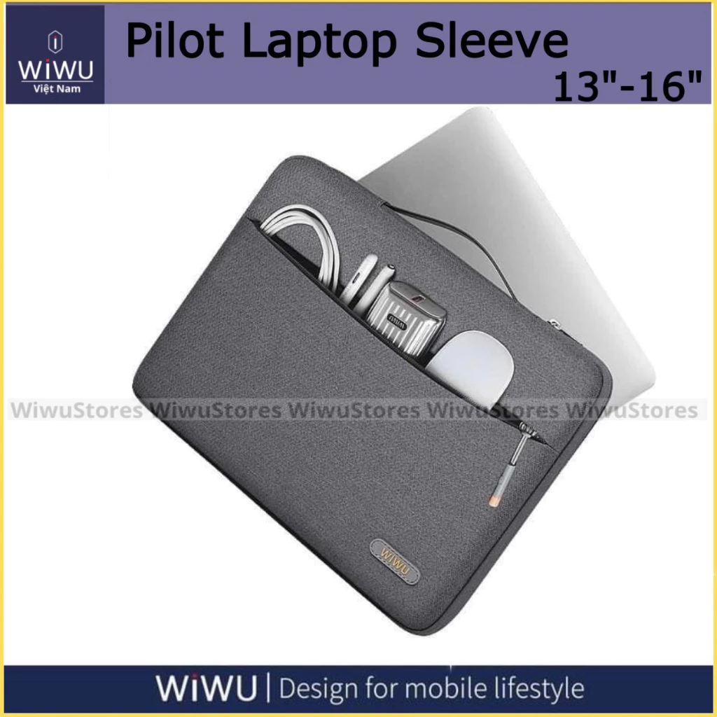 Túi Xách Chống Sốc Cao Cấp Siêu Đẹp Cho Ultrabook , Tablet , Surface , Laptop 13 - 16 inch chính hãng Wiwu Pilot Sleeve