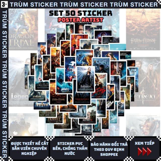 Set 50 Stickers, Hình dán Phim ảnh và Nghệ sĩ- movie,idol star- Trang Trí, Decor Laptop, Cặp Sách - TRÙM STICKERS 134