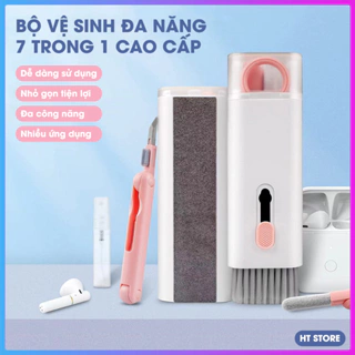 Bộ dụng cụ vệ sinh Laptop, Máy tính, Bàn Phím, Tai Nghe Airpod 7 in 1 nhỏ gọn - Bộ vệ sinh đa năng 7 trong 1 HT Store