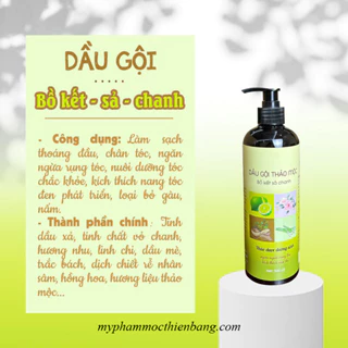 [DẦU GỘI THẢO DƯỢC DƯỠNG SINH GIÁ SỈ] Dầu Gội Thảo Dược Bồ Kết - Sả - Chanh 500ml