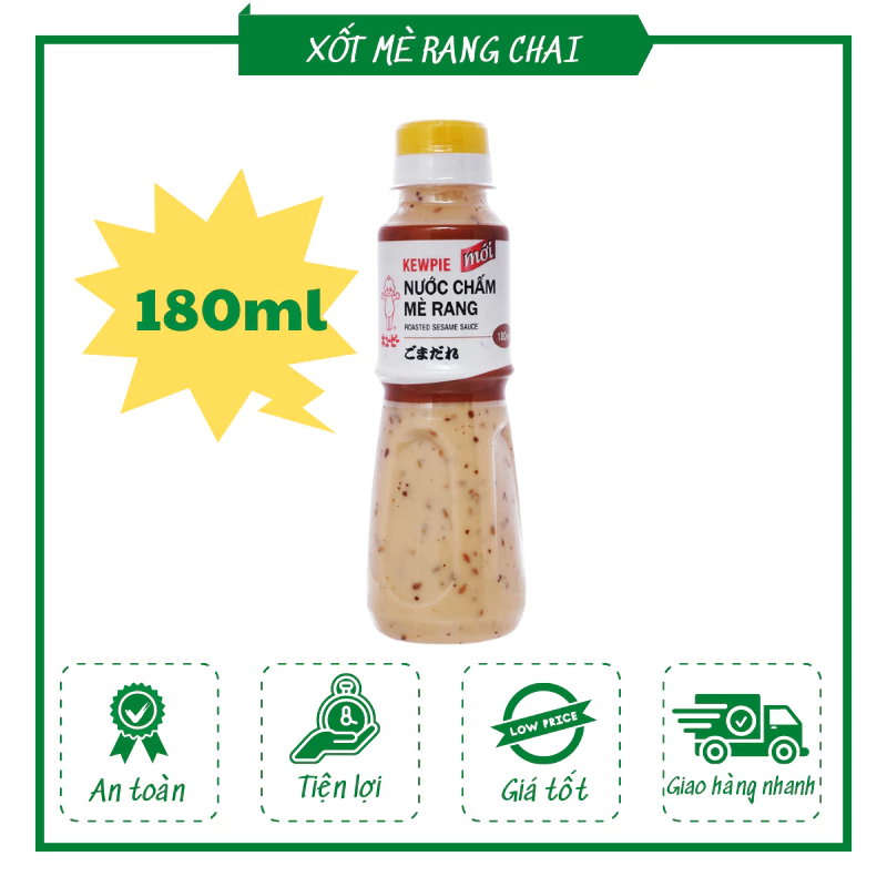 Xốt mè rang chai 180ml sốt trộn salad nguyên liệu nấu ăn