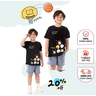 Áo thun cộc tay hình Mickey Friends cho bé trai bé gái,áo phông TANOSA cho bé chất cotton size 13-33kg