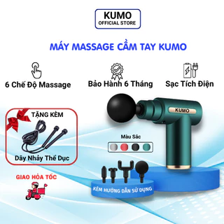 Máy Massage Cầm Tay KUMO Mát Xa Cổ Vai Gáy 4 Đầu 6 Chế Độ Sạc Tích Điện