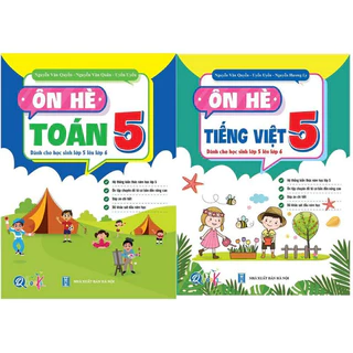 Sách - Bộ Ôn Hè Toán Và Tiếng Việt Lớp 5 - Dành Cho Học Sinh Lớp 5 Lên Lớp 6 NSTO