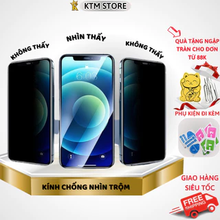 Kính cường lực chống nhìn trộm iphone KTMStore Full màn 7plus/8/8plus/x/xs/xs max/11/11 pro/11 12 13 14 promax