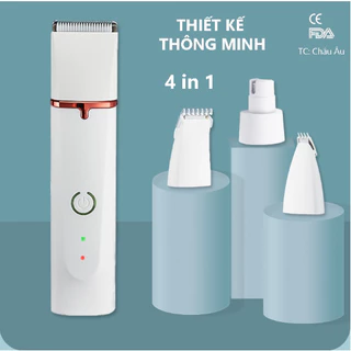 Tông đơ cao lông mài móng cho thu cưng 4in1 - Tăng đơ thu cưng 4 trong 1 chống nước, sạc USB - Zippopet