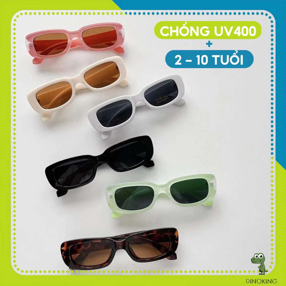 Kính cho bé trai bé gái DINOKING Mắt kính râm trẻ em chống tia UV mùa hè thời trang Hàn Quốc đi chơi biển chụp ảnh KI06