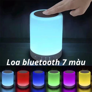 Loa bluetooth cảm ứng kiêm đèn ngủ, đèn 7 màu nháy theo nhạc