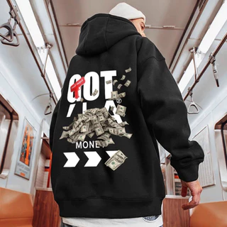 Áo hoodie unisex nam nữ got money có bigsize đến hơn 100kg vải nỉ bông cao cấp