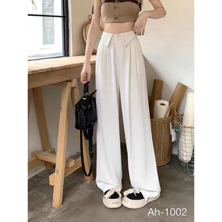 Quần Culottes suông Heppy dáng dài cạp bẻ _Q1002