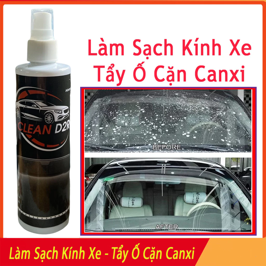 Dung dịch Tẩy Ố Kính Lái, Bề Mặt Sơn - Tẩy Cặn Canxi Kính Ô tô - Làm Sạch Kính Xe Bị Ố Mốc, Mờ Đục Tăng Tầm Nhìn