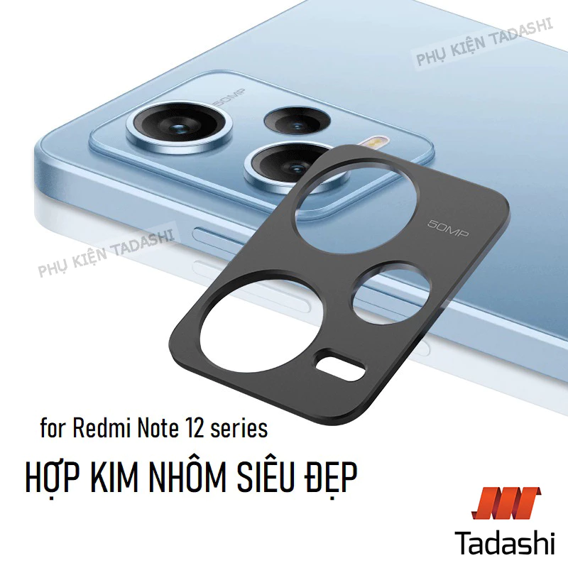 Miếng Kim Loại Bảo Vệ Camera Xiaomi Redmi Note 12 Pro, Note 12 4G/ 5G - HỢP KIM NHÔM, Miếng dán camera Chống Trầy Xước