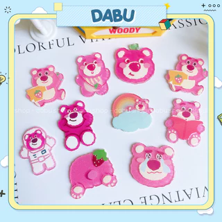 Huy hiệu cài áo pin cài balo DABU gấu hồng Lotso trong Toy Story nhân vật hoạt hình dễ thương