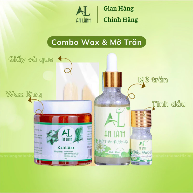 Combo Triệt Lông Wax + Mỡ Trăn An Lành 50ML ( Tặng Bộ Dụng Cụ Wax )