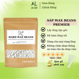 [ 100GR ] Sáp Wax Lông Hard Beans - Sáp Wax Cao Cấp Siêu Bám - ( TẶNG 5 QUE )