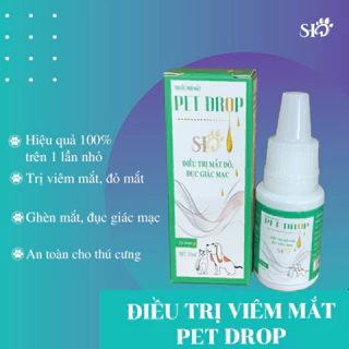 Dung dịch nhỏ mắt cho chó mèo SHD - PEP DROP Mắt Đỏ, Chảy Nước Mắt ở thú cưng