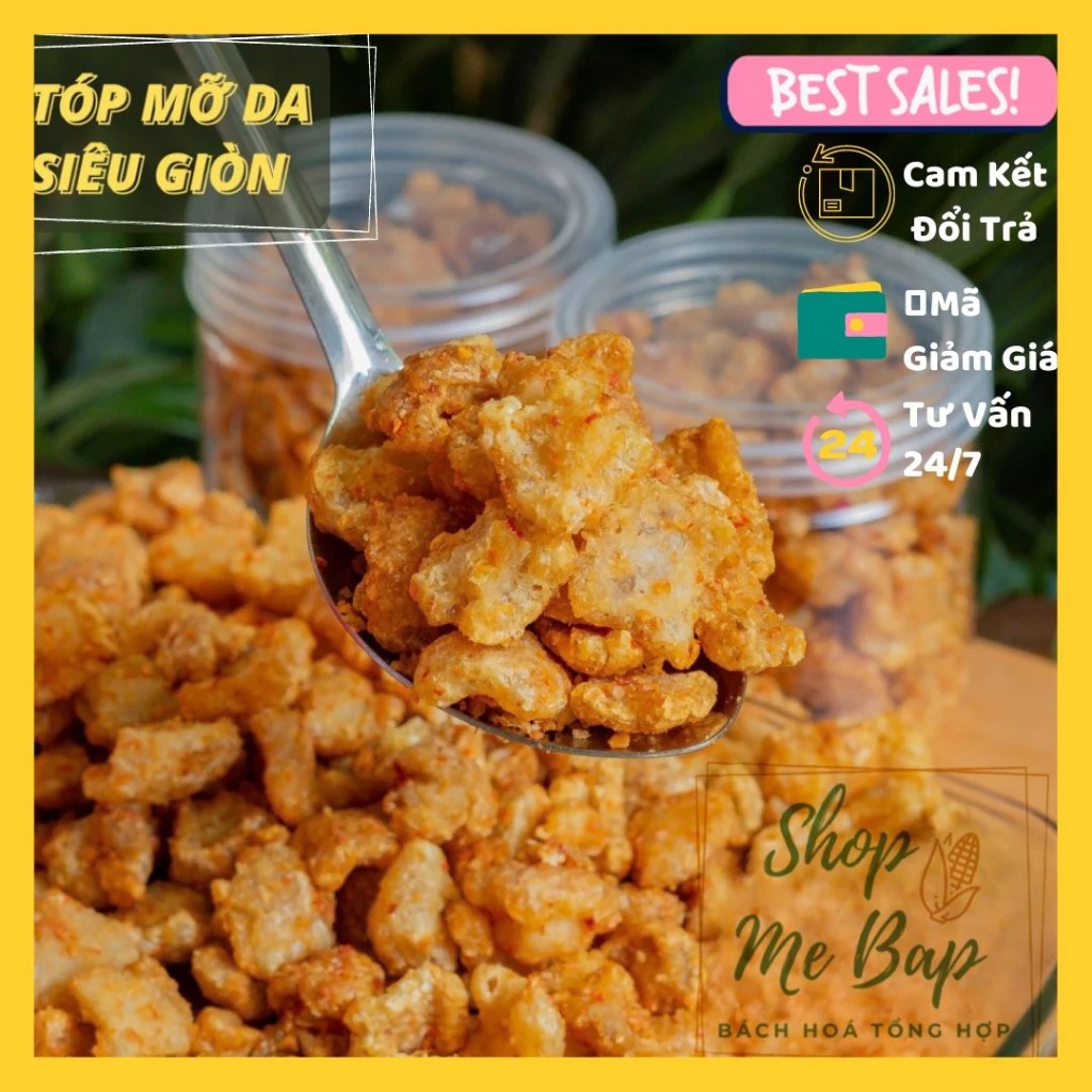 Tóp Mỡ Da Siêu Giòn 200g - Shop Mẹ Bắp