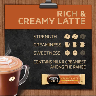 1 Gói Lẻ - Cà Phê Nescafé Gold Malaysia Vị Flat White / Creamy Latte / Dark Latte / Americano