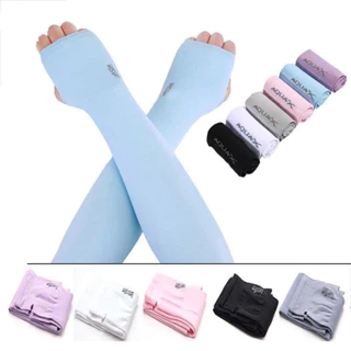 Găng tay chống nắng hàn quốc xỏ ngón LET SLIM chống tia UV, AQUA