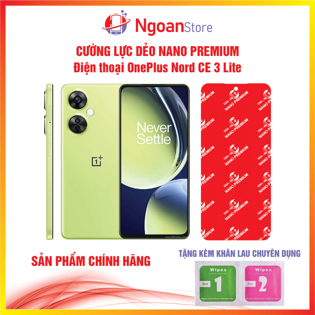 Cường lực dẻo Nano cho điện thoại OnePlus Nord CE 3 Lite - Ngoan Store