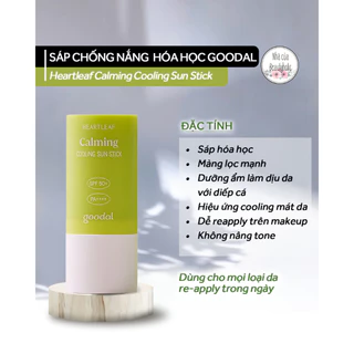 Sáp chống nắng hóa học GOODAL HEARTLEAF CALMING COOLING SUN STICK