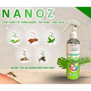 xịt đuổi muỗi Nanoz 250ml dùng trên da an toàn với trẻ nhỏ