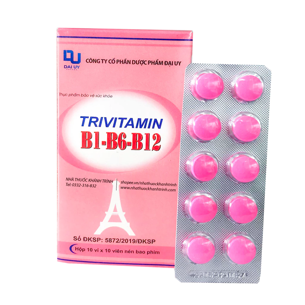 (Hộp 100 viên) Viên uống Trivitamin B1-B6-B12 (VITAMIN 3B)