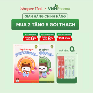 Combo 2 Hộp Thạch dinh dưỡng SUPOBABY giúp bé ăn ngon, tiêu hóa tốt, hỗ trợ nhuận tràng, phát triển chiều cao vượt trội