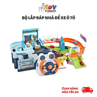 Bộ Đồ Chơi Lắp Ráp Nhà Để Xe Ô Tô Toykingdom Cho Bé