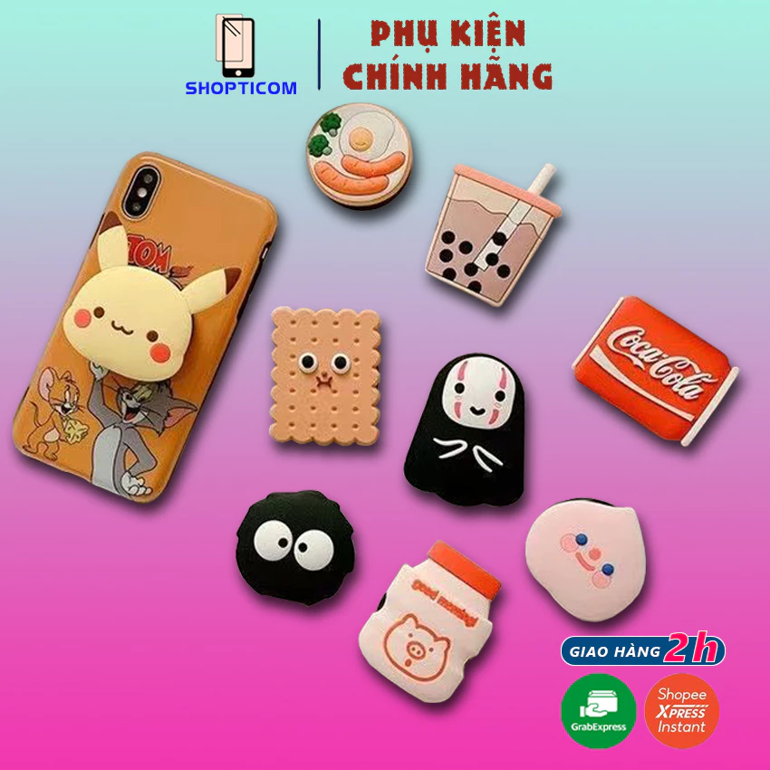 Giá đỡ điện thoại popsockes griptok S P phụ kiện chống lưng iring hoạt hình