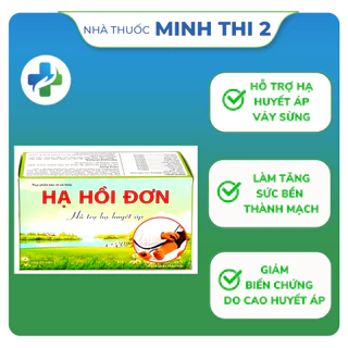 Viên uống HẠ HỒI ĐƠN – Hỗ trợ hạ huyết áp, phòng ngừa tai biến do cao huyết áp ( HỘP 60 viên)