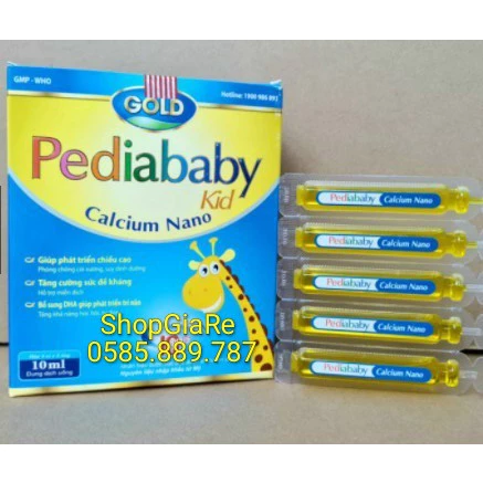 Pediababy calcium nano bổ sung canxi, phát triển chiều cao 20 ống