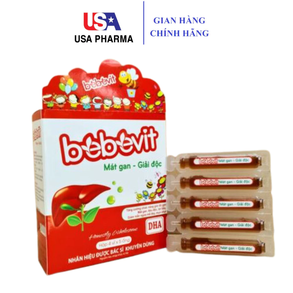 BEBEVIT MÁT GAN – Giải độc thanh nhiệt giải độc gan ,tăng cường chức năng gan (Hộp 20 ống )