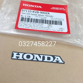 Tem chữ Honda dán đuôi dè xe WAVE, FUTURE 60mm