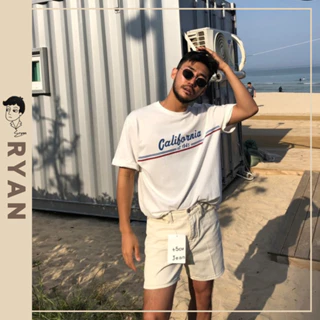 RYAN - Áo thun nam áo phông nam CALI ngắn tay cotton cổ tròn tay lỡ form rộng oversize